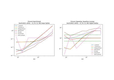 Compares implementations of Einsum